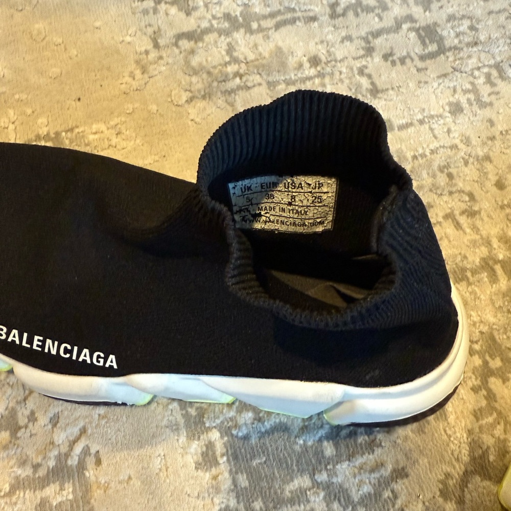 Balenciaga Black Sock Sneakers Size 8 - Picture 5 of 5